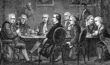 A party at the house of Sir Joshua Reynolds, an English painter