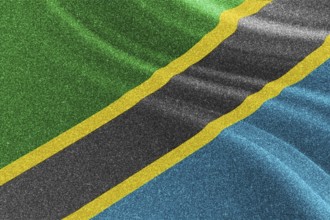 Tanzania glitter flag, national flag, glittering flag sparkle background