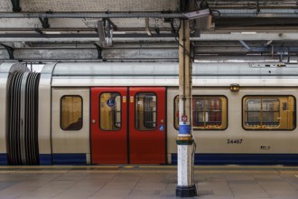 LONDON, UK, August 26, 2023: High Street Kensington Underground Station