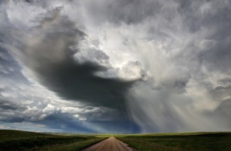 Storm Clouds Canada warning ominous skies Saskatchewan