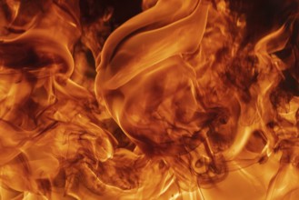 Abstract red fire natural background with blaze. Beautiful dangerous firestorm abstract texture.
