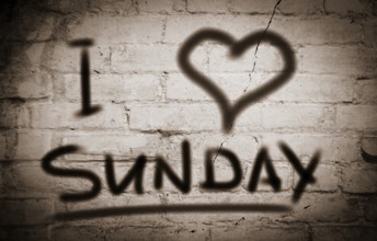 I Love Sunday Concept
