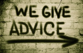 We Give Advice Concept