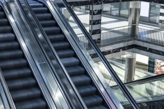 Escalator Inside the Railway Station in City of Zurich, Zurich Canton, Switzerland