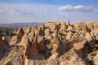 Imaginary Valley, a valley full of unique rock formations in Cappadocia, Turkey