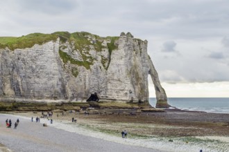 Natural cliffs on Alabaster coast Normandy in Etretat, France