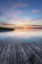 Lake Balaton with beautiful sunset near Keszthely