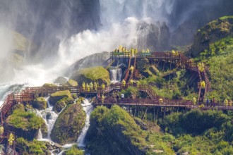 Niagara Falls, New York, USA. Jun 3, 2023. A close up to the Cave of the Winds in Niagara Falls a
