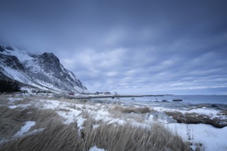Winter landscape in the Lofoten Islands, Norway