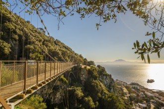 Beautiful Landscape of the Windsor Suspension Bridge from Gibraltar in Spain's South Coast