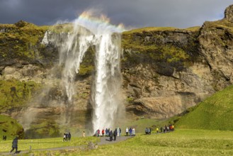 Seljalandsfoss in the evening, south coast, Iceland