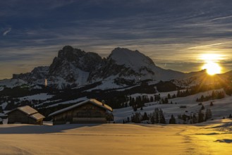 Sunrise on the Seiser Alm, South Tyrol, Italy
