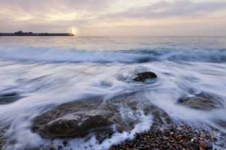 Sea sunrise. Yalta, Crimea, Ukraine