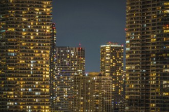 Tokyo night view seen from the Toyosu. Shooting Location: Tokyo metropolitan area