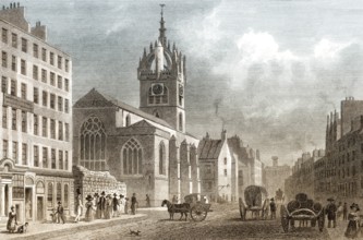 St Giles' Church, looking West, Edinburgh, Scotland, 19th century, from Modern Athens by Th. H.