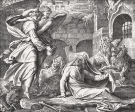 Daniel in the Lions' Den, Old Testament, by Julius Schnorr von Carolsfeld
