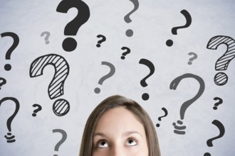 Woman thinking and having many doubts