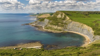 View from the South West Coast Path over Chapman's Pool, near Worth Matravers, Jurassic Coast,