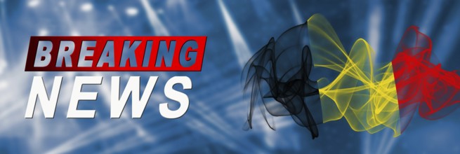 Belgium Breaking News, Smoke Flag Background