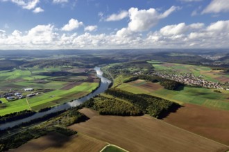 Aerial view of the Main near Gambach