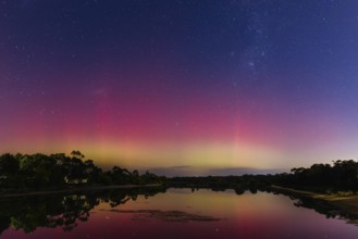 MELBOURNE, AUSTRALIA, AUGUST 12: Increased solar activity results in the Aurora Australis being