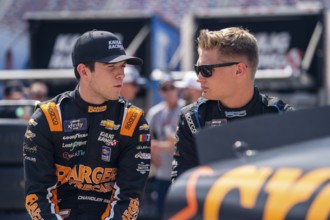 NASCAR Craftsman Truck Series Driver Zane Smith (38) races for position for the UHOH 200 presented