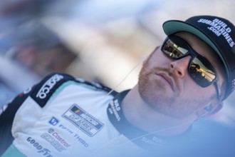 Mar 16, 2024-Bristol, TN, Chris Buescher takes to the track to practice for the Food City 500 in