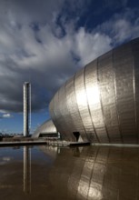 Glasgow Sience Centre, right IMAX cinema, both by Building Design Partnership, left Rotating Tower