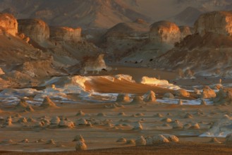 Egypt, White Desert, bizarre sandstone cliffs, Middle East