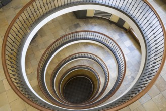 Copenhagen, Denmark, April 25, 2016: Atrium of the Axelborg Tower