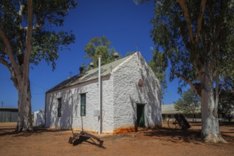 Former church in the museum village of Herrmannsburg, also known as Ntaria, former mission station,