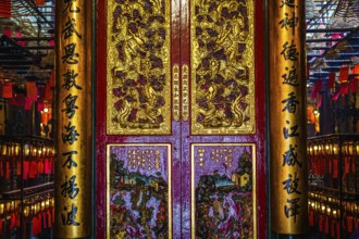 Decoration of Hong Kong Man Mo Temple. Shooting Location: Hong Kong Special Administrative Region