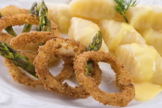 Onion ring white potato dumpling