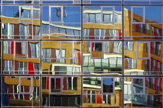 Reflection on the house facade
