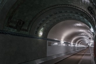 The old St. Pauli Elbe Tunnel in Hamburg, Germany
