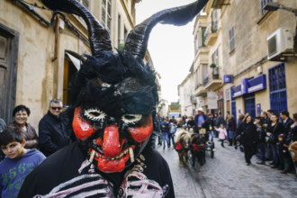 Bendicion de los animales de Sant Antoni, patron de los animales domesticos, Llucmajor, Mallorca,