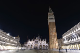 Night view of St Mark's Square (Piazza San Marco), Venice, Italy