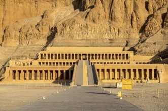 Facade of Hatshepsut Temple in the rocks of Luxor desert, Egypt