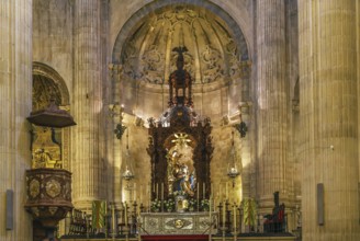 Church of Santa Maria la Mayor in Ronda, Spain. Altar
