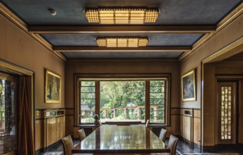 Uccle, Brussels/ Belgium, 05 24 2018: Atr nouveau luxury interior of the Van Buuren museum