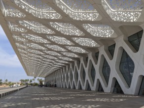 MARRAKECH, MOROCCO, APRIL 22, 2023, Modern architecture in Arabian style at the Marrakech Menara