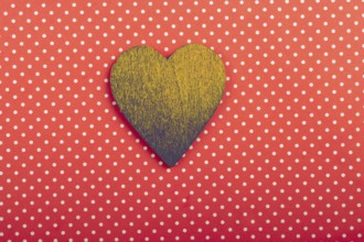 Red color heart shaped object in the view