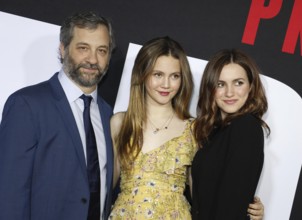Judd Apatow, Maude Apatow and Iris Apatow at the Los Angeles premiere of 'Blockers' held at the