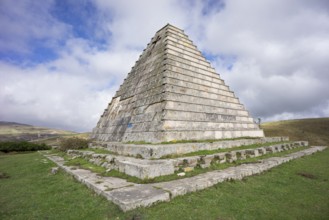 Pyramid of the Italians, 1937, mausoleum built by Francisco Franco after the Battle of Santander,