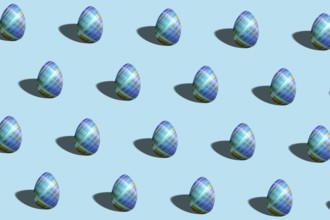 Colorful Easter egg pattern made, Minimal Easter concept
