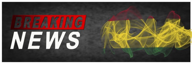 Bolivia Breaking News, Smoke Flag Background