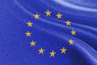 European Union glitter flag, national flag, glittering flag sparkle background