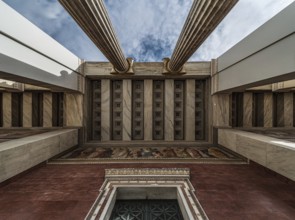 Athens Old Town, Attica, Greece, 12 28 2019 View from above over the entrance, pillars and ceiling