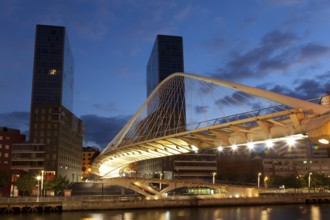 Zubi Zuri Bridge, Bilbao, Bizkaia, Spain
