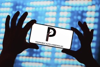 May 3, 2024, Brazil. In this photo illustration, the Proficient Auto Logistics, Inc logo is